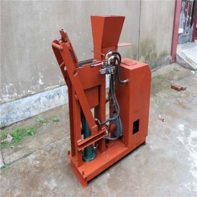 WT1-25 manual compressed earth block machine, interlocking clay brick making machine